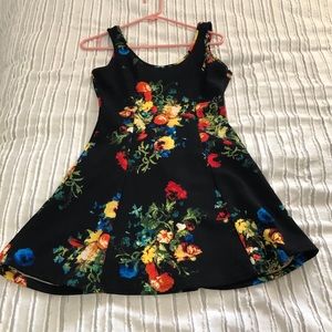 Black floral dress